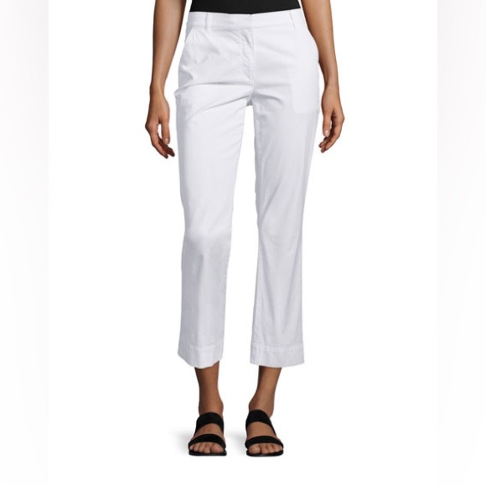 NWT Theory Avla New Chino cropped pant, white, size 4